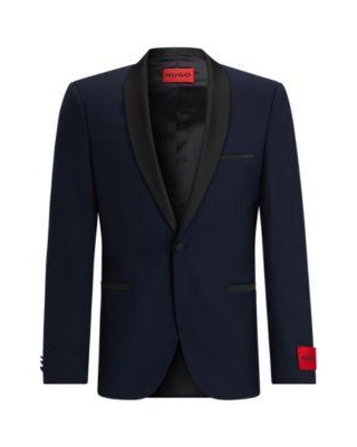 Veste de smoking Extra Slim en laine mélangée HUGO pour homme en coloris Blue