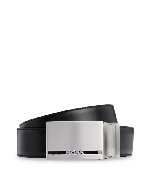 Boss Omkeerbare Riem Van Italiaans Leer Met Verwisselbare Gespen in het Black voor heren