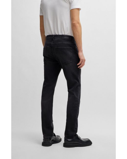 Boss Slim-fit Jeans Van Comfortabel Zwart Stretchdenim in het Blue voor heren