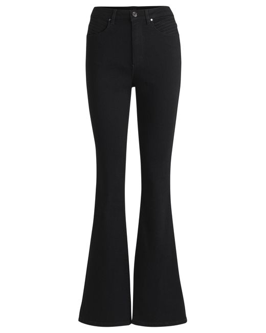 Boss Black Boot-Cut-Jeans Aus Schwarzem Stretch-Denim