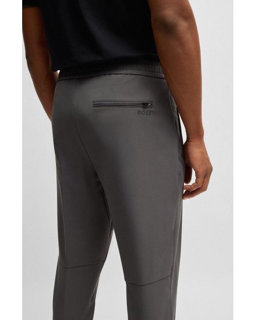 Boss Tapered-Fit Hose Aus Wasserabweisendem Stretch-Gewebe in Gray für Herren