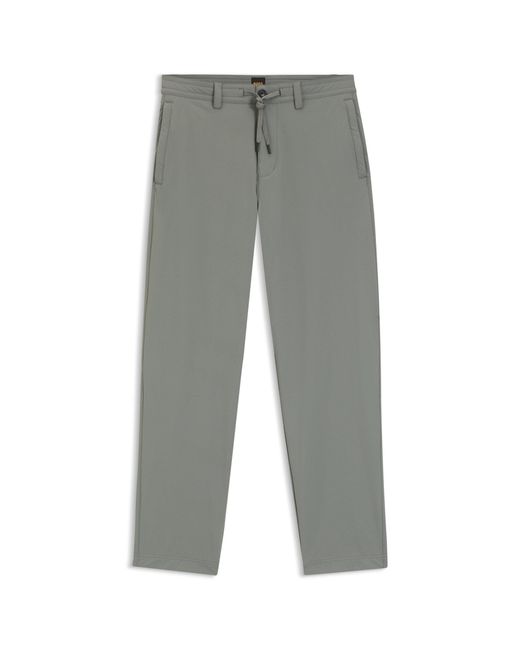 Boss Gray Straight-Tapered-Fit Chinos for men