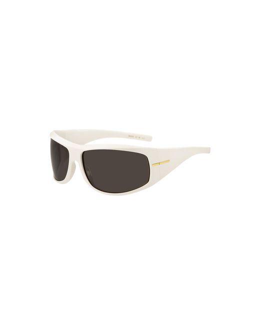 Boss White Mask-Style Sunglasses