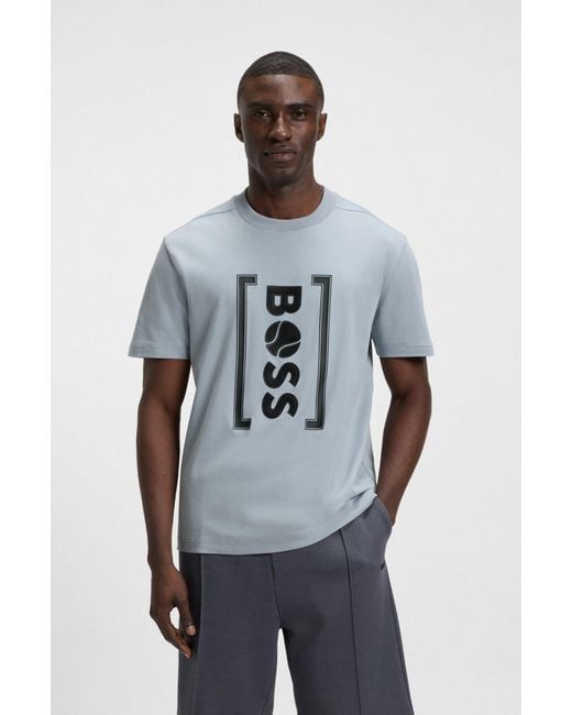 Boss Gray Dark Grey Men's T-shirts Size M for men