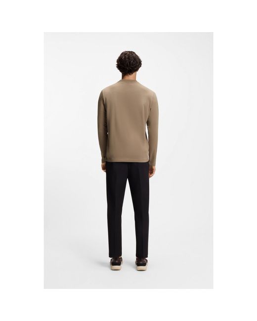 Boss Brown Long-Sleeved T-Shirt for men