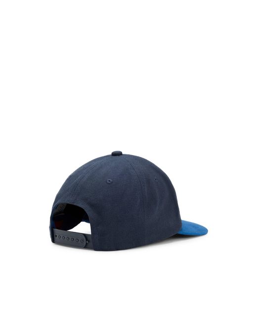 HUGO Blue Soft Cotton 5-Panel Cap With Snapback for men