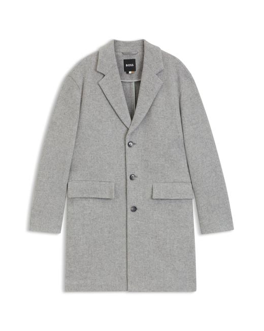 Boss Relaxed-Fit Mantel in het Gray voor heren