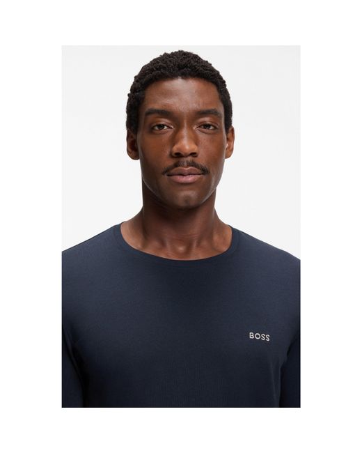 Boss Blue Long-Sleeved Top for men