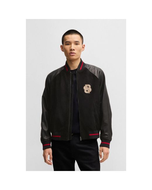 Boss Black X Creation Of The Gods Varsity Jacket With Embroidery for men