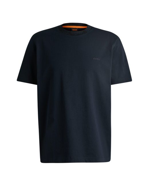 Boss Black Cotton-jersey T-shirt With Logo Detail for men
