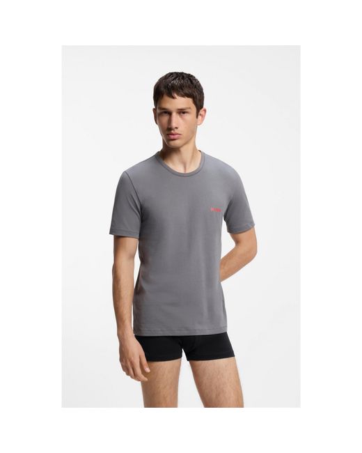 HUGO Red Three-Pack Of Logo-Print Underwear T-Shirts for men
