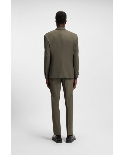 HUGO Slim-Fit Anzug Aus Funktionalem Stretch-Woll-Mix in Green für Herren