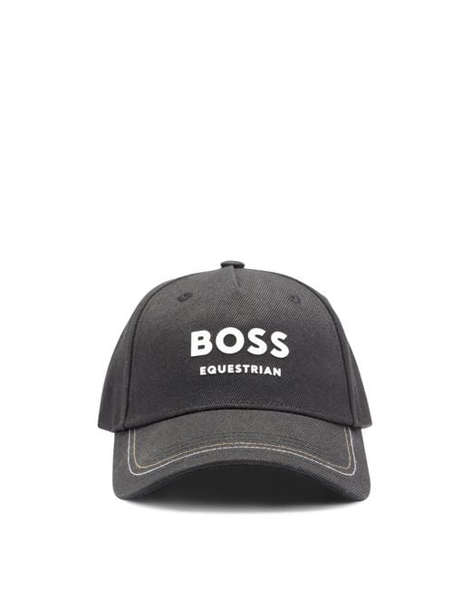 Boss Black Equestrian Five-panel Cap With Logo Details