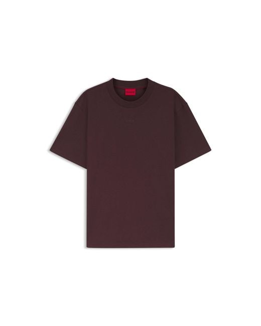 HUGO Red Relaxed-Fit T-Shirt With Central Logo Detail for men