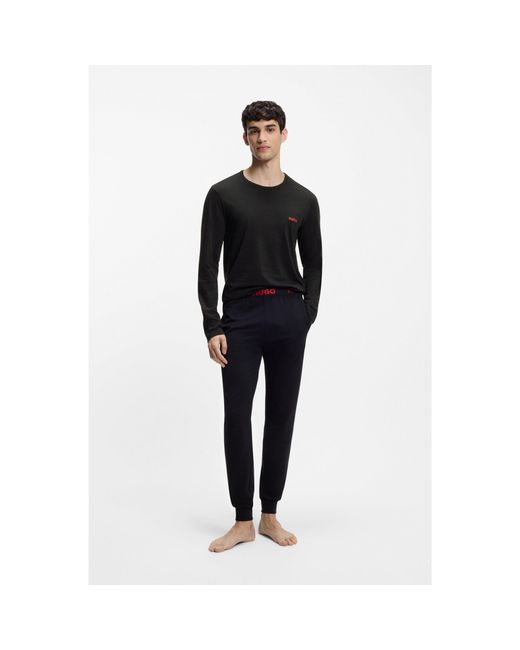 HUGO Black Three-Pack Of Cotton Underwear T-Shirts for men