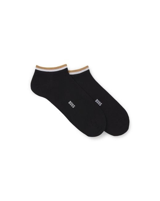 Boss Black Two-Pack Of Ankle Socks With Signature-Stripe Cuffs for men