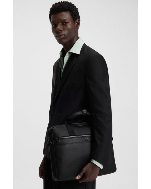 HUGO Aktetas Met Tweedelig Logo in het Black voor heren