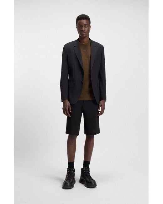 HUGO Relaxed-Fit T-Shirt Van Katoen Met Logoprint in het Brown voor heren