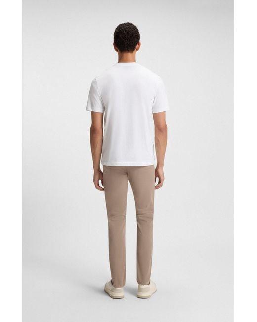 Boss Regular-Fit T-Shirt Aus Baumwolle Mit Print-Artwork in White für Herren