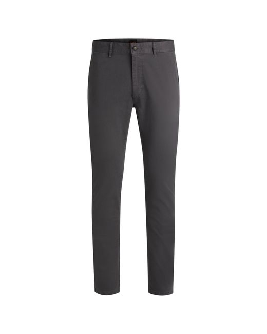 Boss Gray Slim-Fit Chinos for men