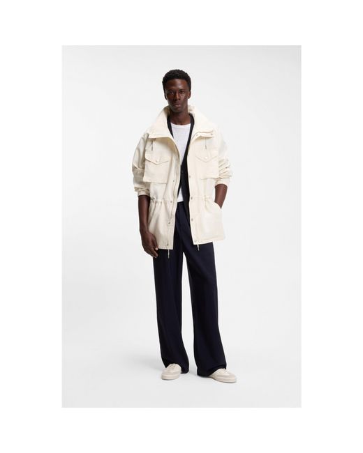 Boss White By Beckham Parka Jacket for men