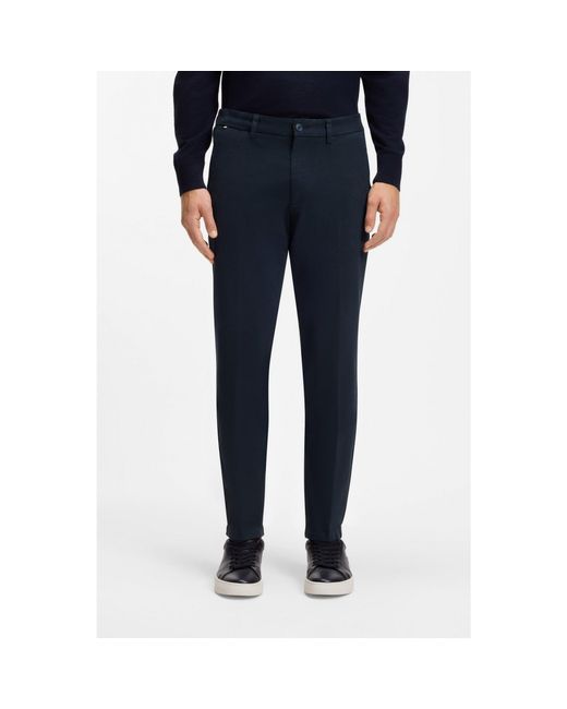 Boss Blue Slim-Fit Trousers for men
