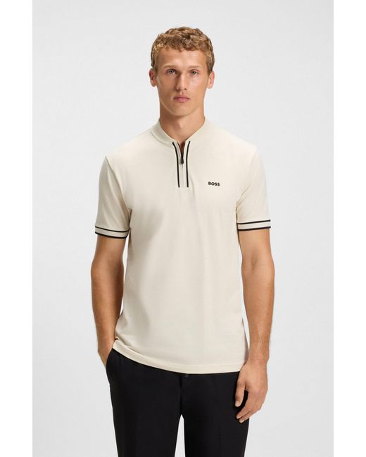 BOSS White Men's Polo Shirts Size L