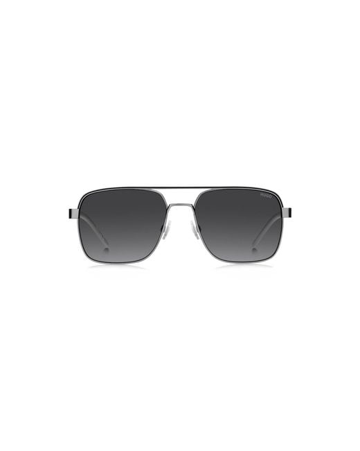 HUGO Black Double-Bridge Sunglasses for men
