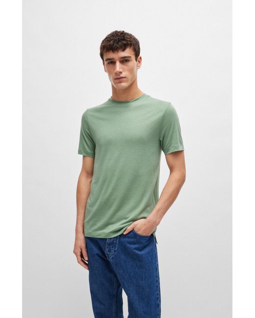 Boss Green Slim-fit T-shirt In Performance Fabric for men