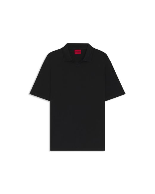HUGO Black Relaxed-Fit Polo Shirt for men