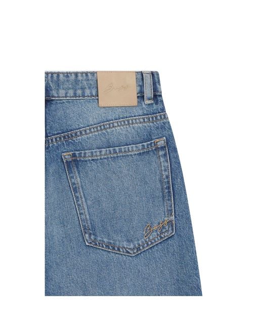 Boss Blue High-Waisted Regular-Fit Jeans
