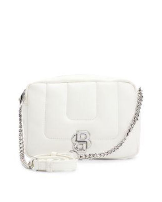 Sac porté croisé à double monogramme Boss en coloris White