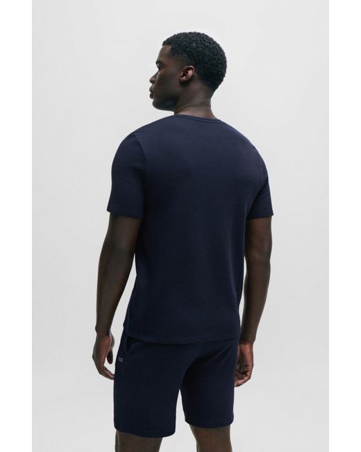 BOSS by HUGO BOSS Pajama T-shirt With Embroidered Logo in Blue for Men ...