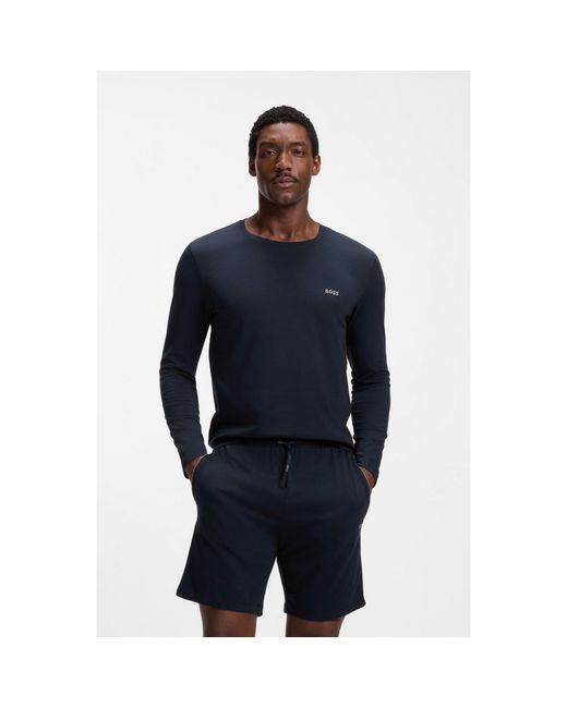 Boss Blue Long-Sleeved Top for men