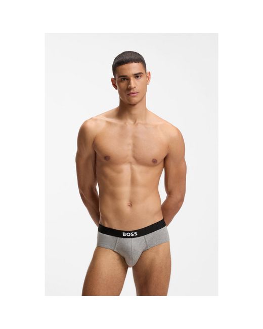 Boss Black Three-Pack Low-Rise Briefs for men