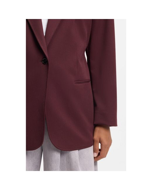 Boss Purple Oversized-Fit Blazer With Belt