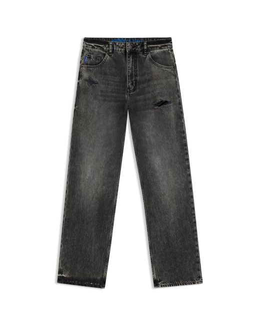 HUGO Gray Relaxed-Fit Jeans