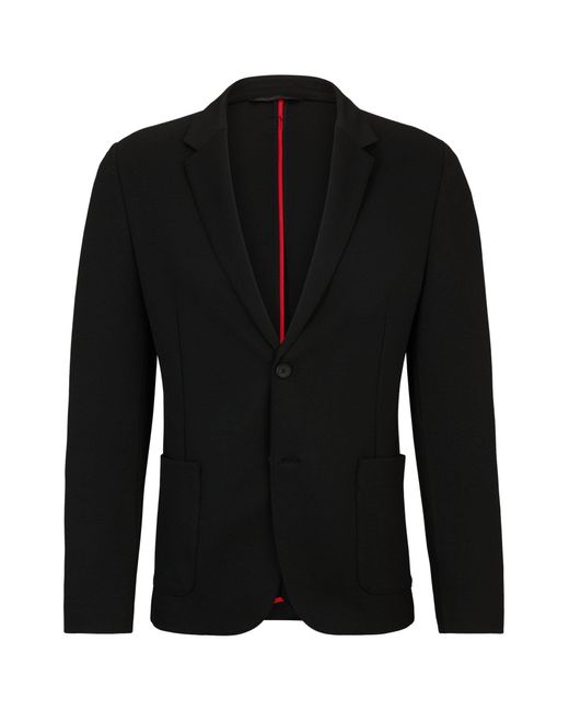 Veste Slim Fit en jersey stretch performant HUGO pour homme en coloris Black