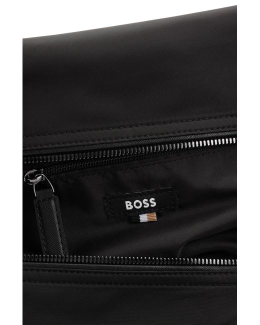 Boss Black Logo-strap Holdall With Metallic Double Monogram for men