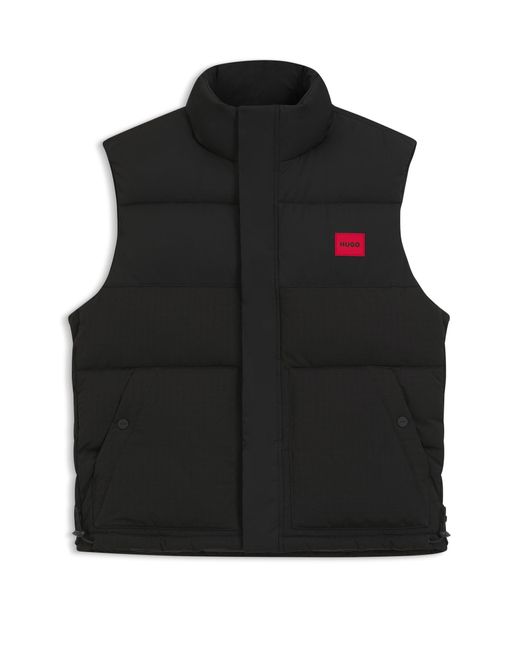 HUGO Waterafstotende Bodywarmer Met Logopatch in het Black voor heren