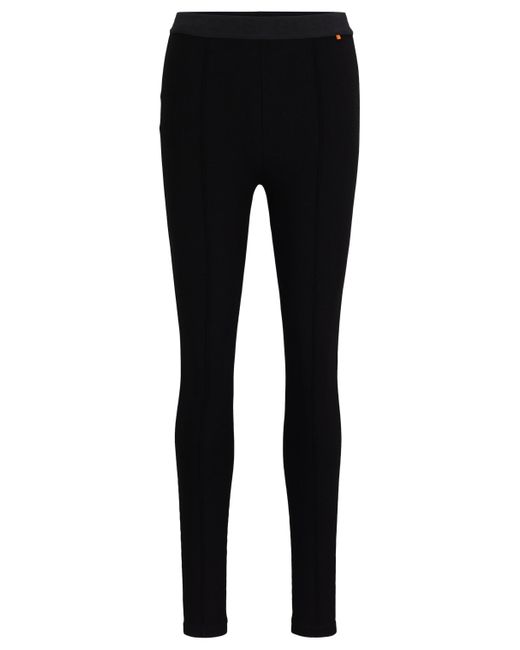 Boss Extra Slim-fit legging Van Superelastische Jersey in het Black