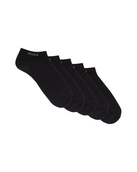 Boss Black Fünfer-Pack Knöchellange Socken Mit Logo-Details