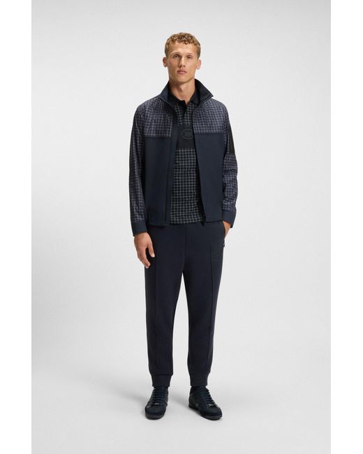 Boss Kariertes Regular-Fit Poloshirt Aus Leichter Pima-Baumwolle in Black für Herren
