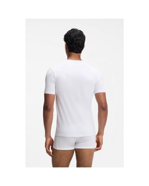 Boss Black Three-Pack Of Logo-Embroidered T-Shirts for men