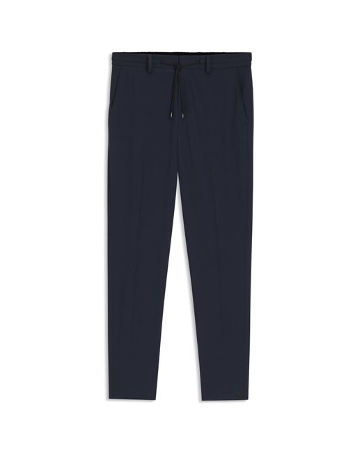 Boss Blue Dressletic Slim-Fit Trousers for men