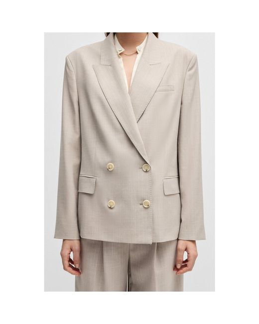 Boss Natural Oversized-Fit Suit Jacket