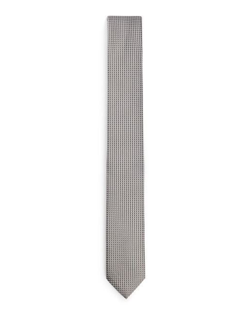 HUGO Krawatte aus Seiden-Mix mit Jacquard-Muster in White für Herren