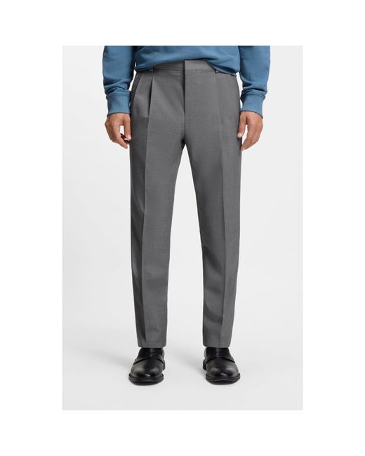 HUGO Gray Extra-Slim-Fit Trousers for men