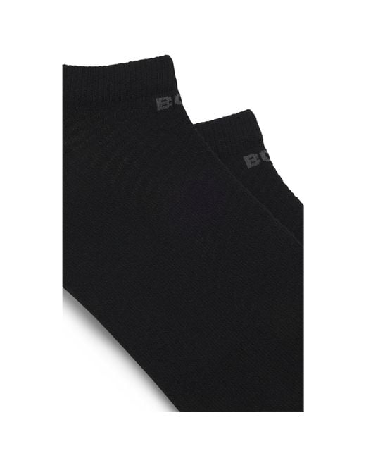Boss Black Two-Pack Of Ankle-Length Socks With Logo Details for men