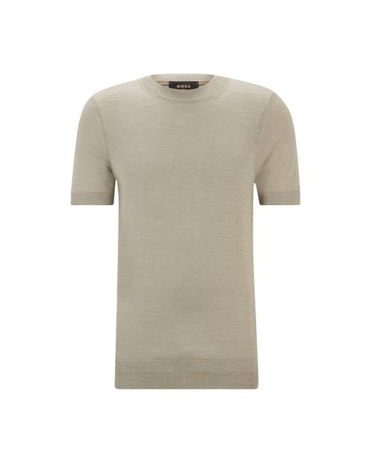 Boss Natural Knit T-Shirt for men